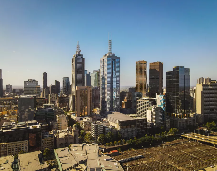 Outdoor view of an A grade building of Servcorp 101 Collins Street Melbourne
