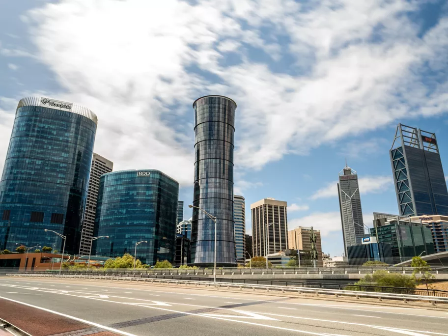 A grade building of Servcorp Capital Square Tower 3 Perth in the centre of the CBD
